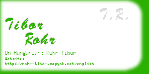 tibor rohr business card
